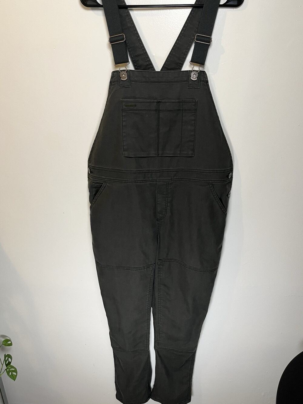 REI Co-op Trailsmith Overalls Dark Gray Canvas Size 14 Womens Tactical Workwear